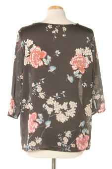 Blouse à manches courtes M Laura clement (La Redoute)