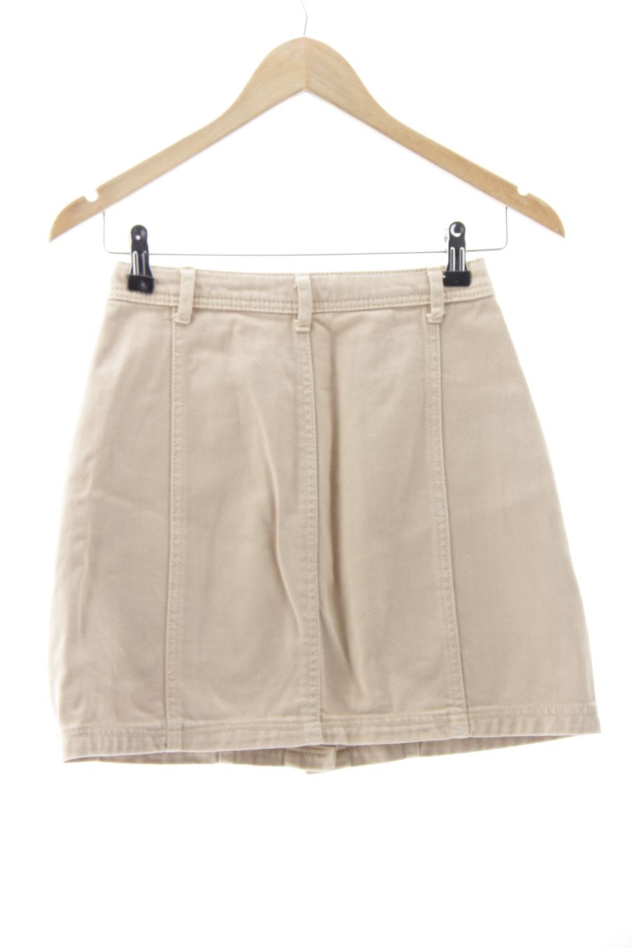 Jupe Stradivarius de la taille 34, de couleur beige de denim