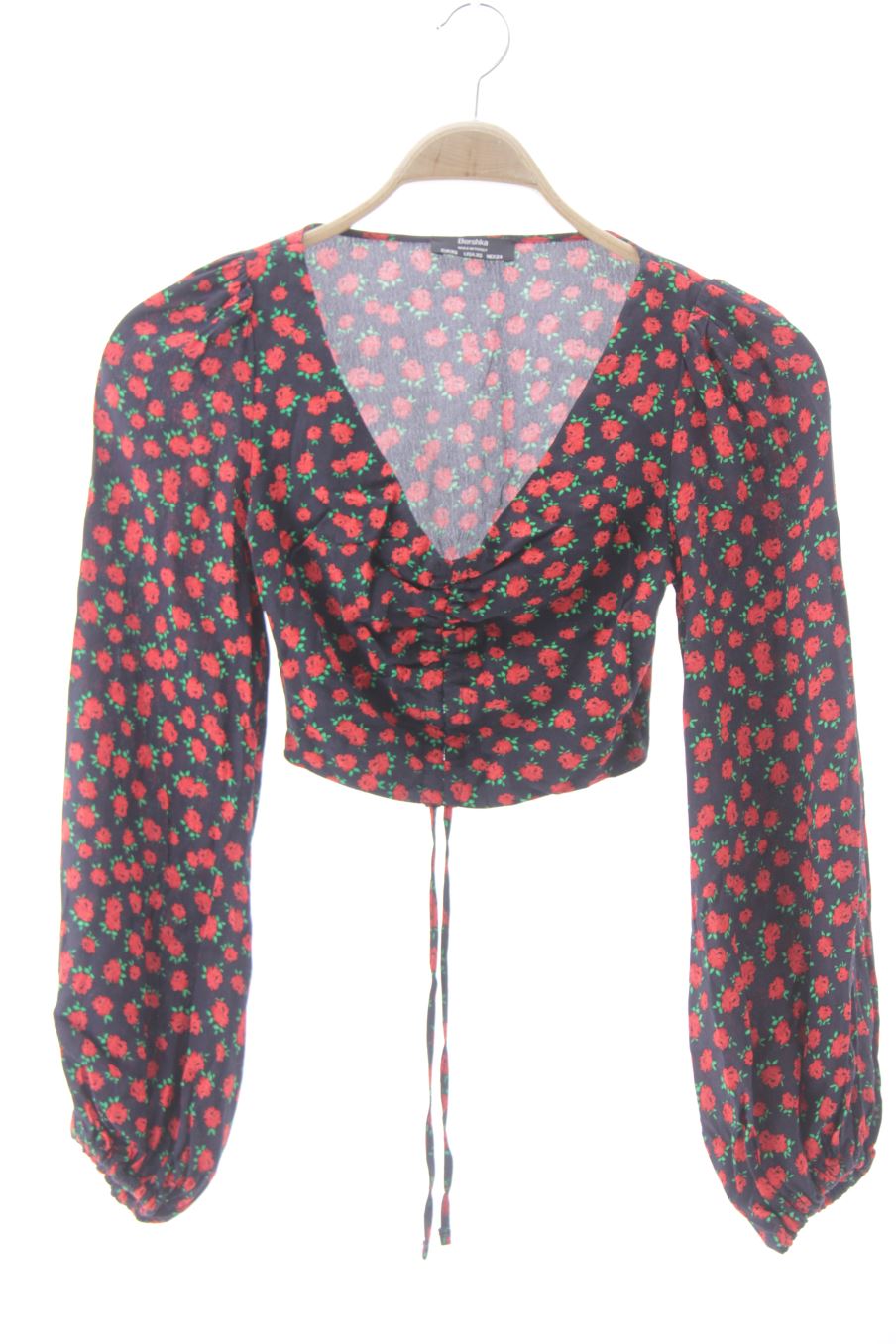 Langärmelige Bluse von Bershka Größe XS, Farbe Geblümt, für