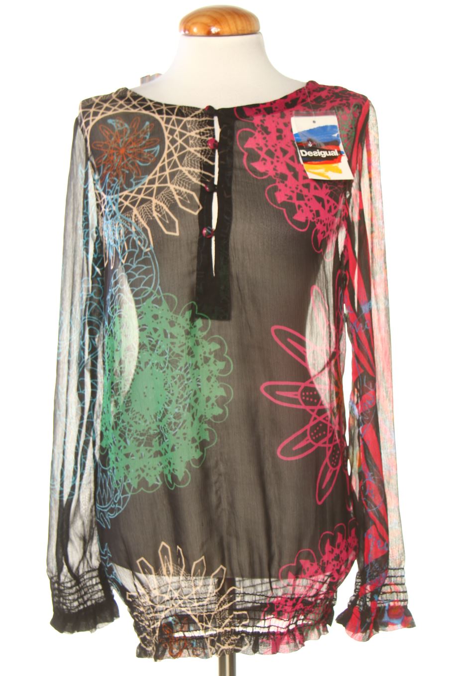 Blusa a maniche lunghe de Desigual de la talla M, de color stampato