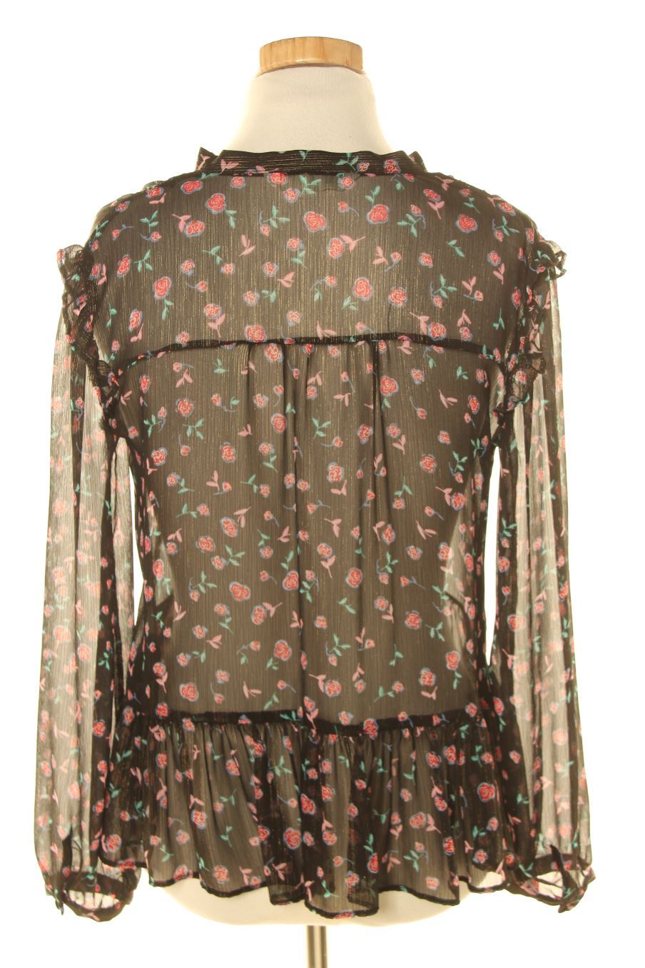 Blusa de manga corta de Zara de la talla XS, de color flores