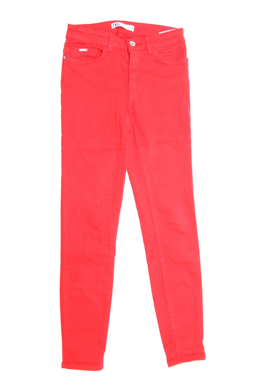 Jeans von Zara Größe 34, Farbe Rot, aus Jeanskleidung für