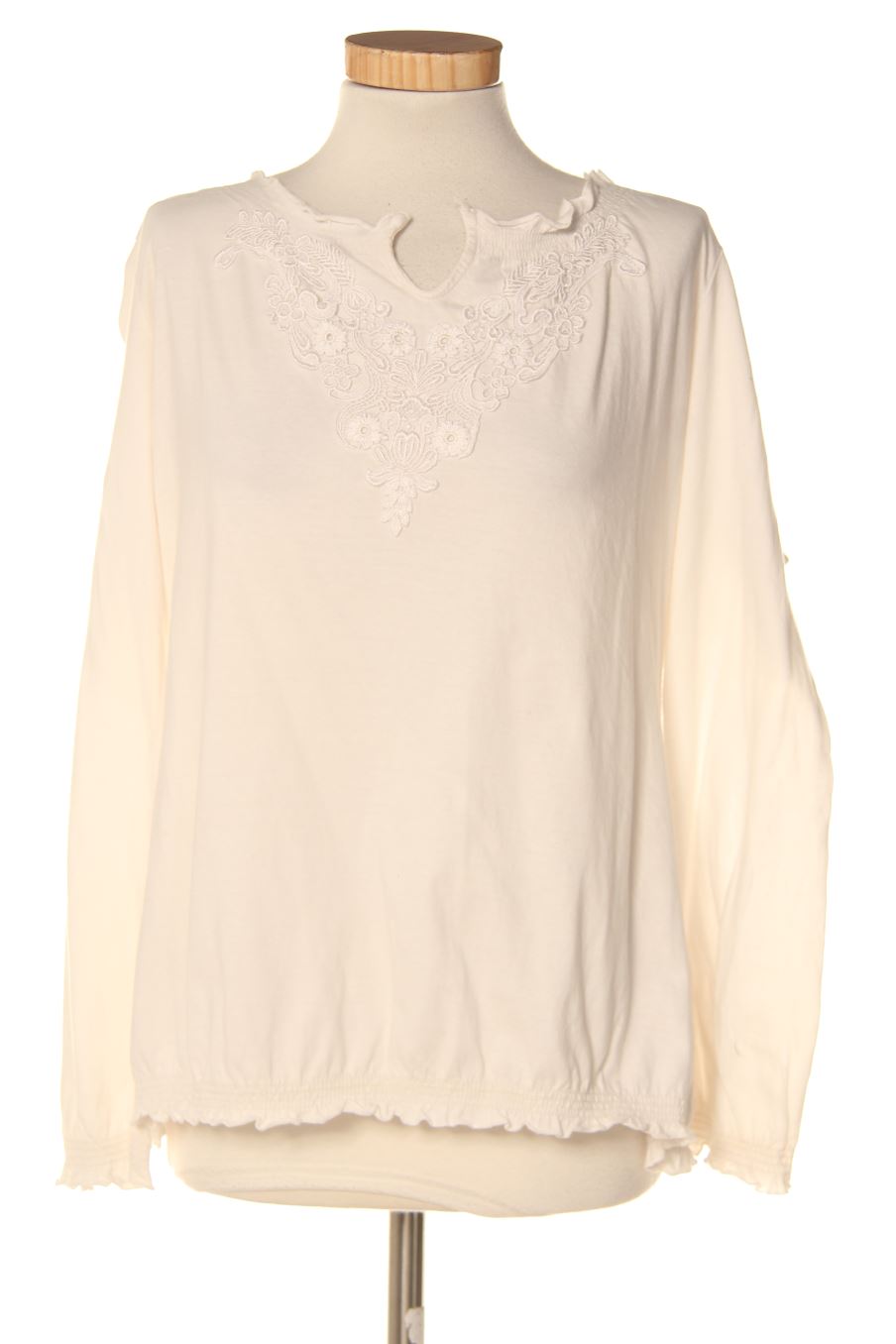 T-shirt à manches longues Amichi de la taille XL, de couleur blanc