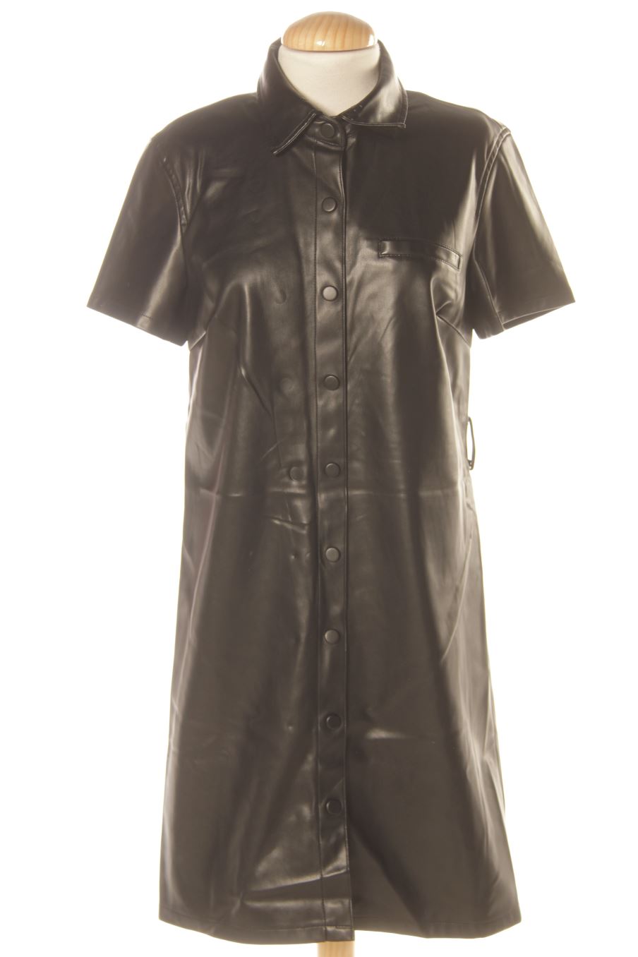 Robe casual Cache cache de la taille M, de couleur noir de cuir et daim