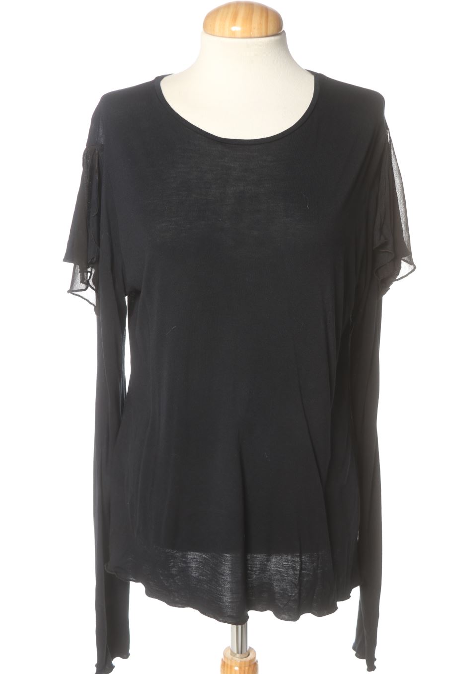 Blusa de manga larga de Zara de la talla L, de color azul marino