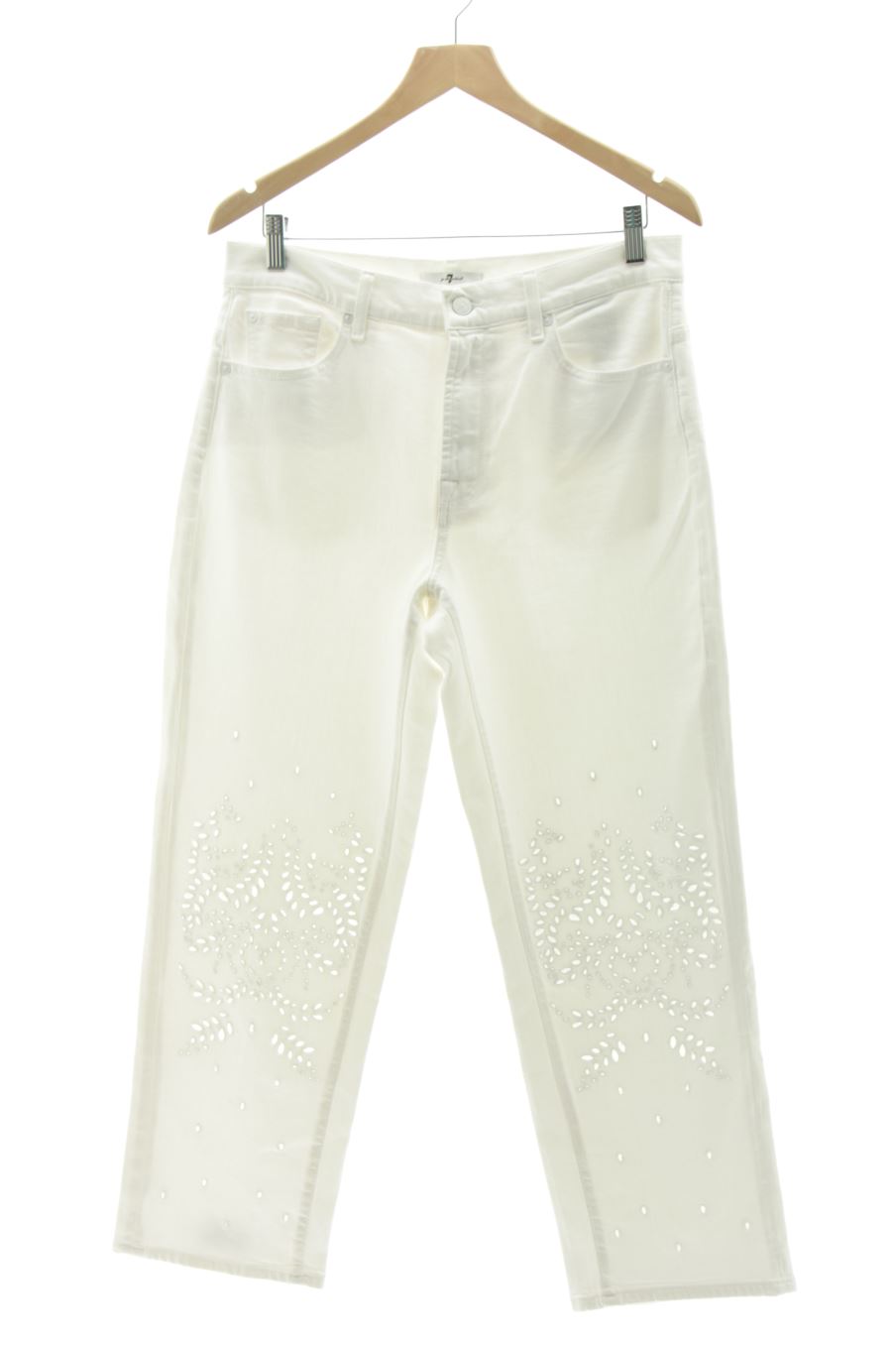 Jeans 7 For All Mankind de la taille 40, de couleur blanc de denim