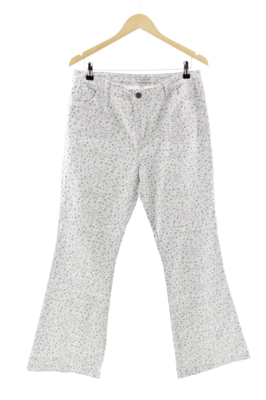 Jeans Valentina de la taille XXL, de couleur fleurs de denim