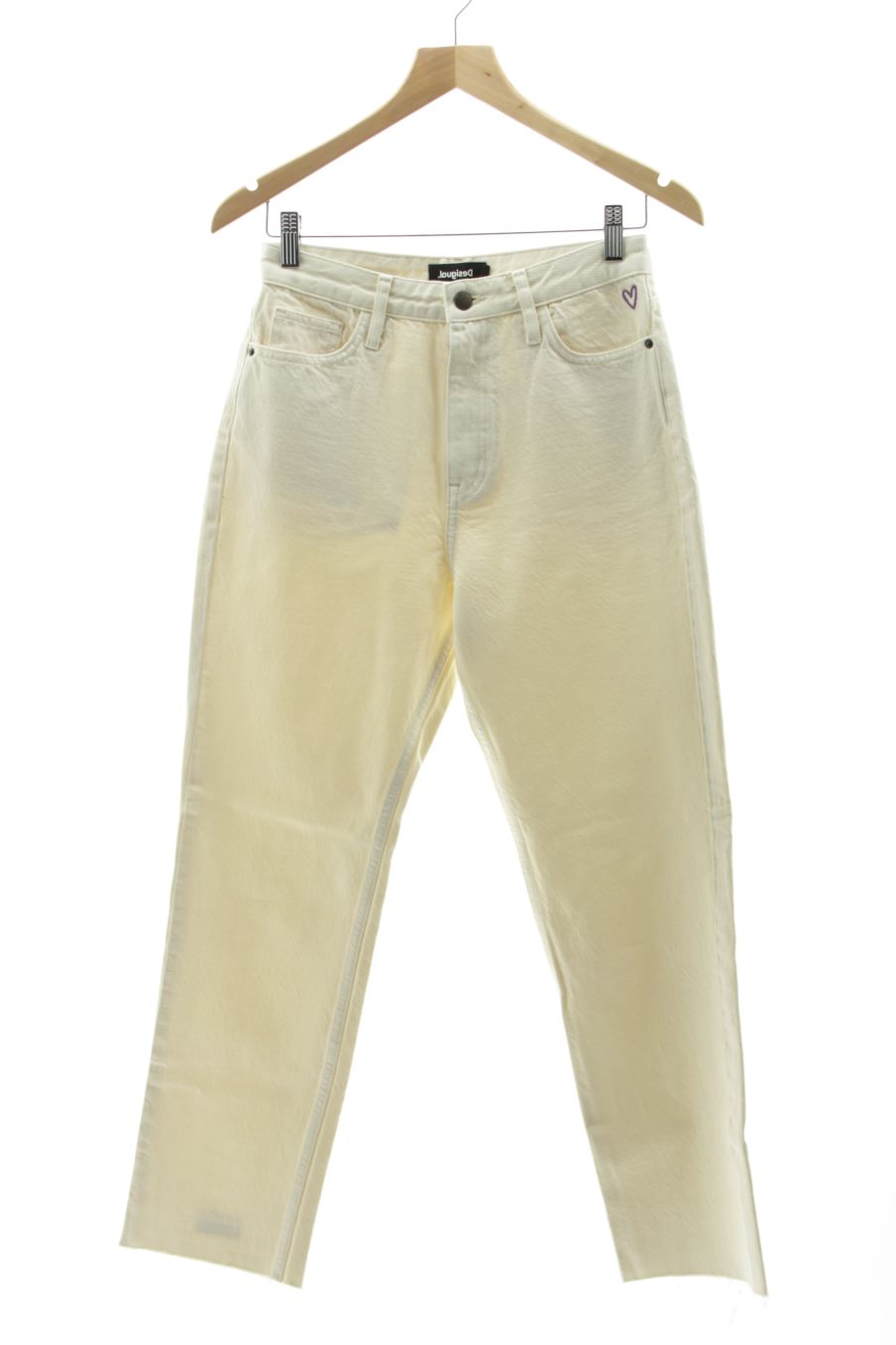 Jeans Desigual de la taille 38, de couleur beige de denim