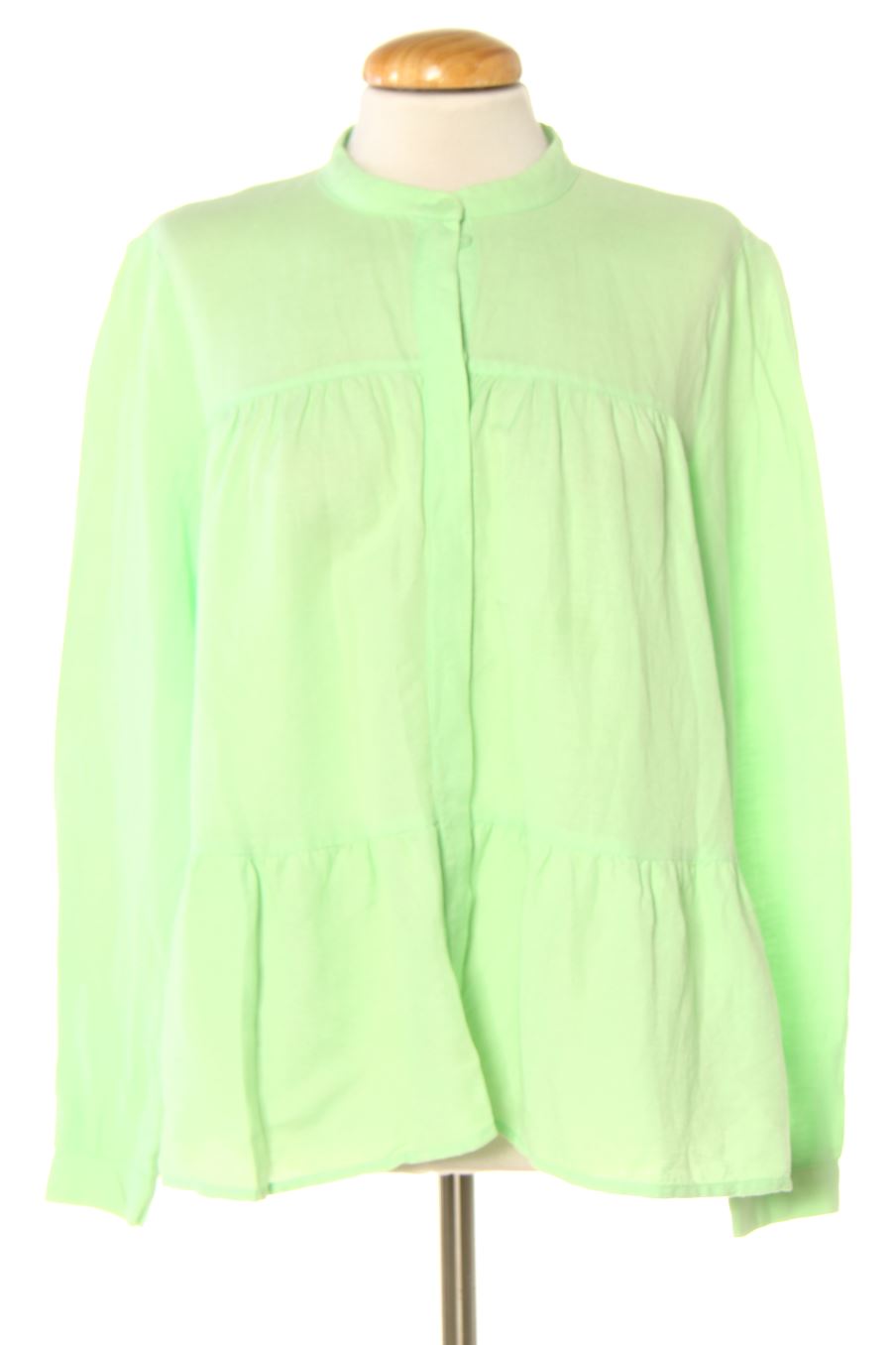 Blouse à manches longues Esprit de la taille XXS, de couleur vert