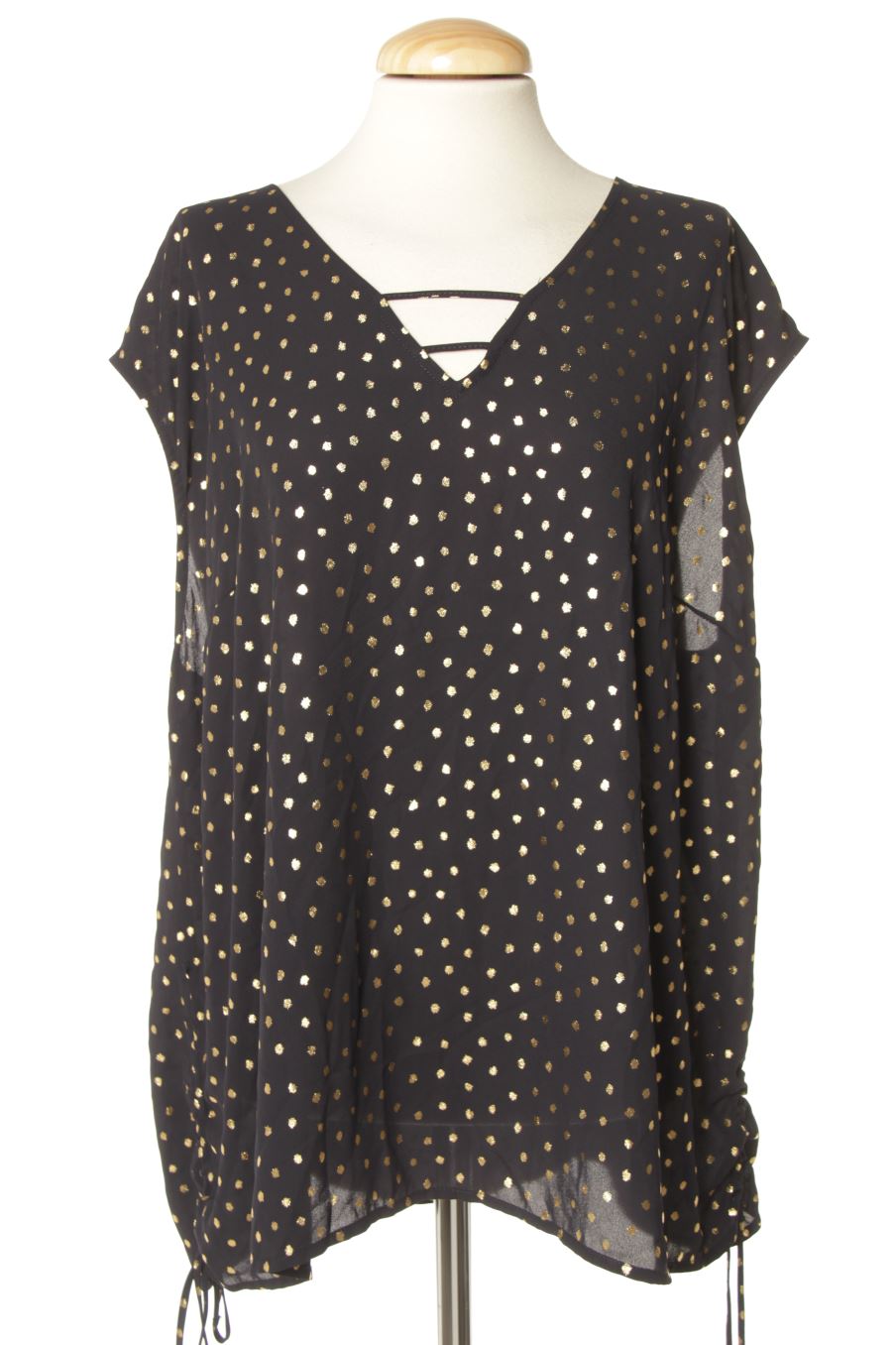 Blouse à manches courtes OCTOBER de la taille XXL, de couleur bleu marine