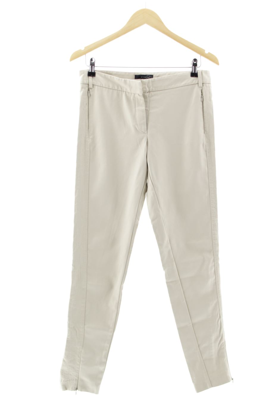 Pantalón de Mango de la talla 38, de color beige