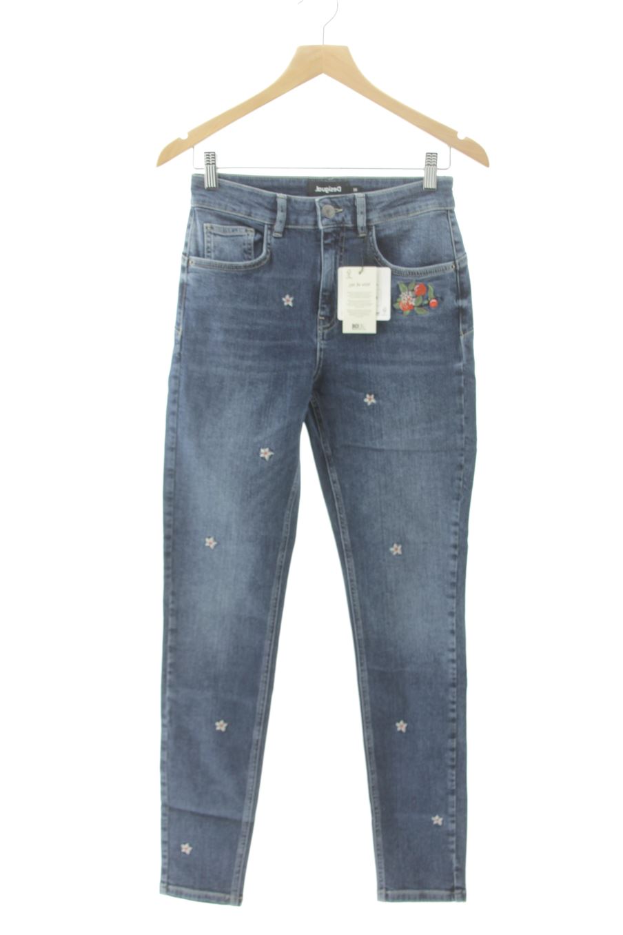 Jeans Desigual de la taille 38, de couleur bleu de denim