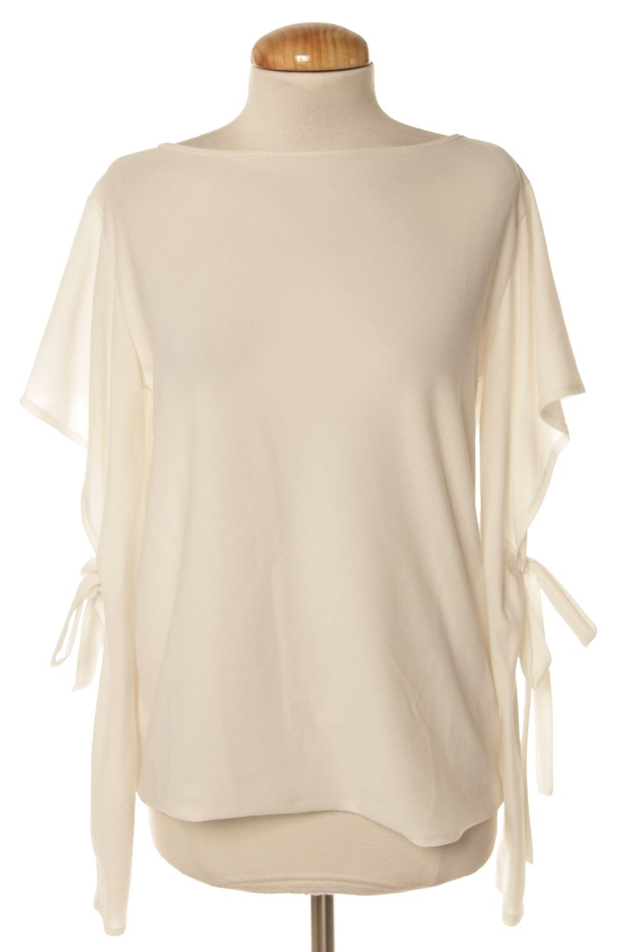 Blouse à manches courtes Zara de la taille S, de couleur blanc