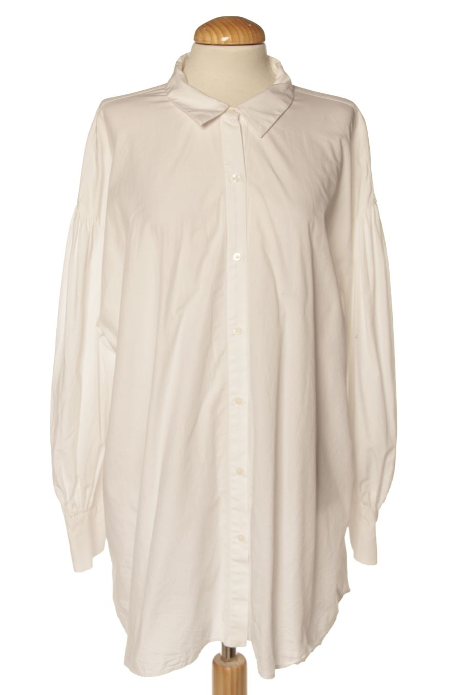 CHEMISE EN POPELINE AVEC SURPIQÛRES - Blanc France
