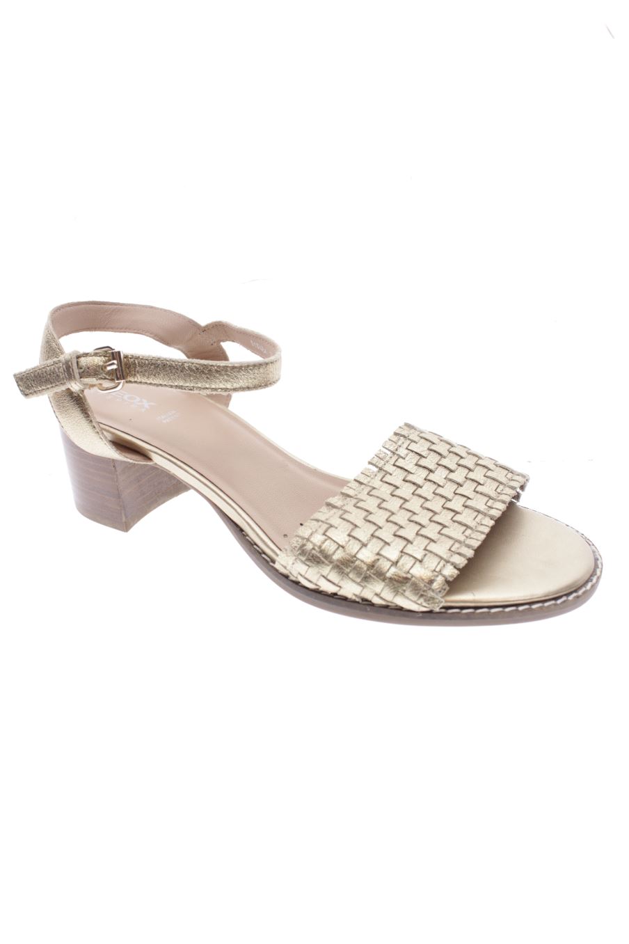 Sandalias tacon de Geox de la talla 38, de color beige de