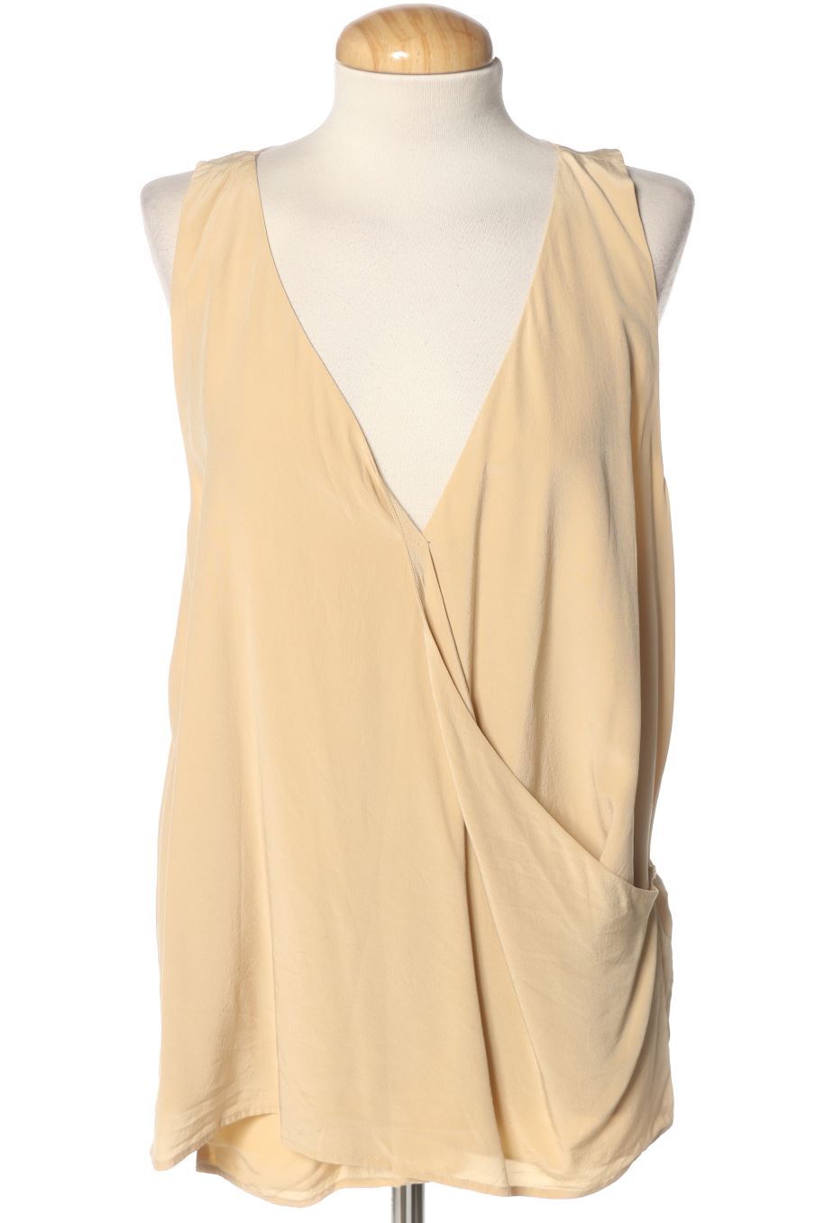 Aufwändiges Top von Ralph Lauren Größe XL, Farbe Beige, aus Seide für