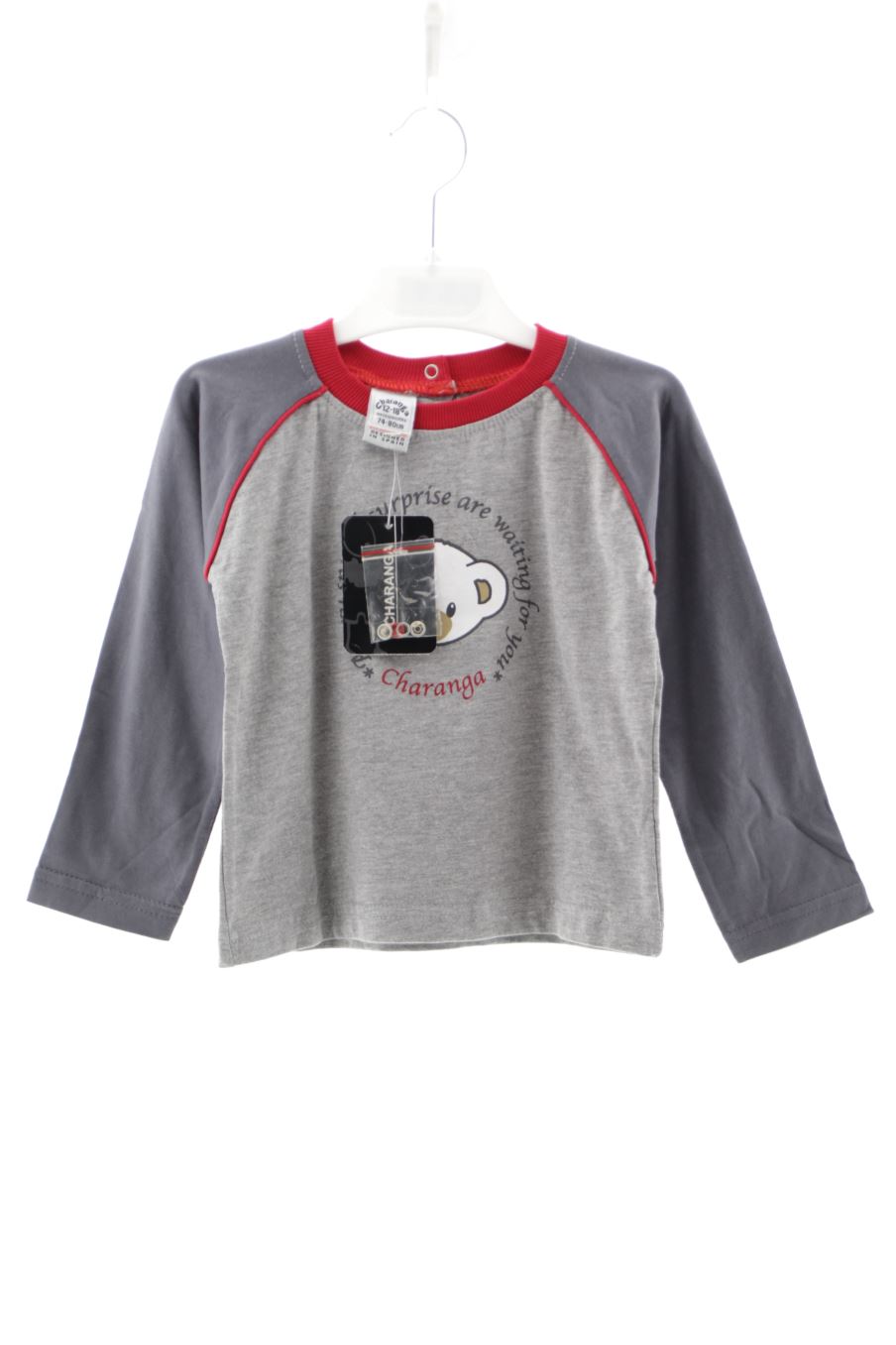T-shirt manches longues Charanga de la taille 12 mois avec une étiquette