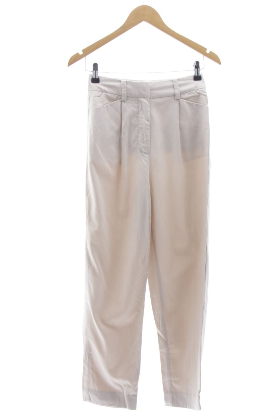 Pantalón de Mango de la talla 34, de color beige