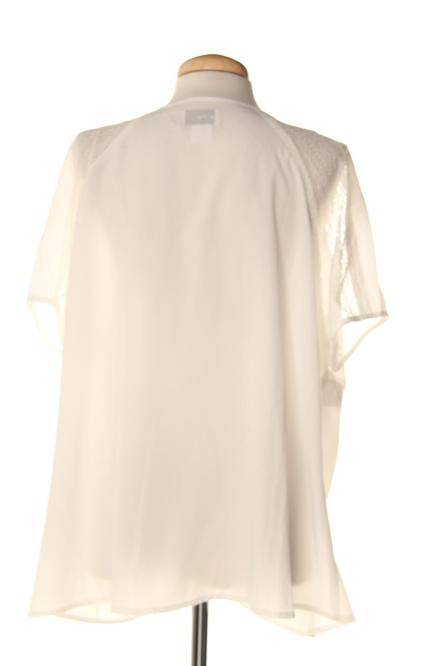 Blusa de manga corta de Castaluna de la talla 48, de color blanco