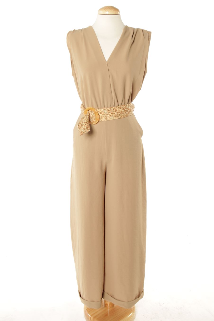 Monos de Zara de la talla XS, de color beige