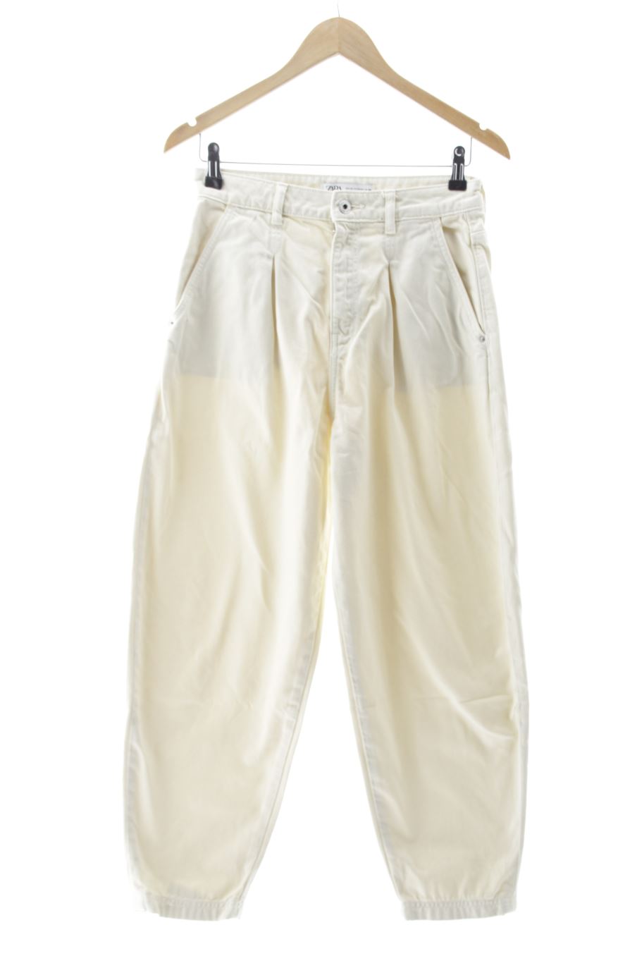 Jeans Zara de la taille 36, de couleur beige de denim