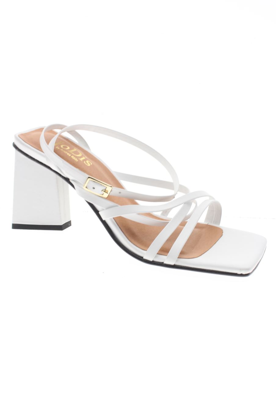 Sandalias tacon de JoDis by Andrea Röfn de la talla 36, de color blanco de