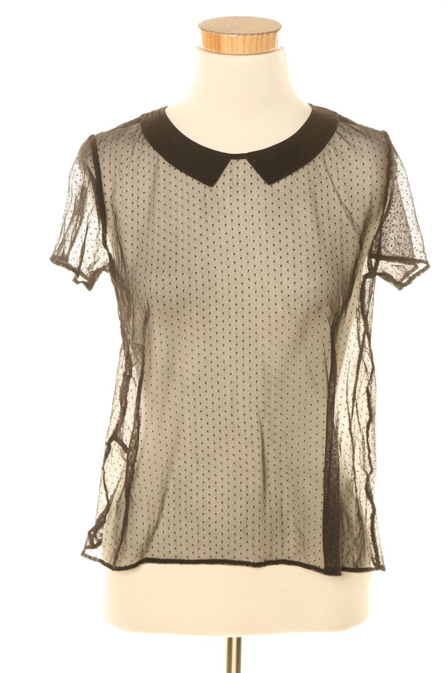 Blusa de manga corta de Princesse de la talla S, de color negro