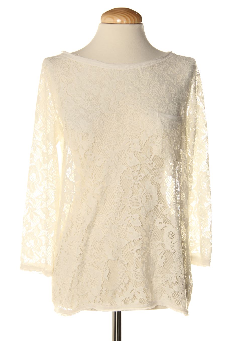 Blouse à manches longues Stradivarius de la taille M, de couleur blanc