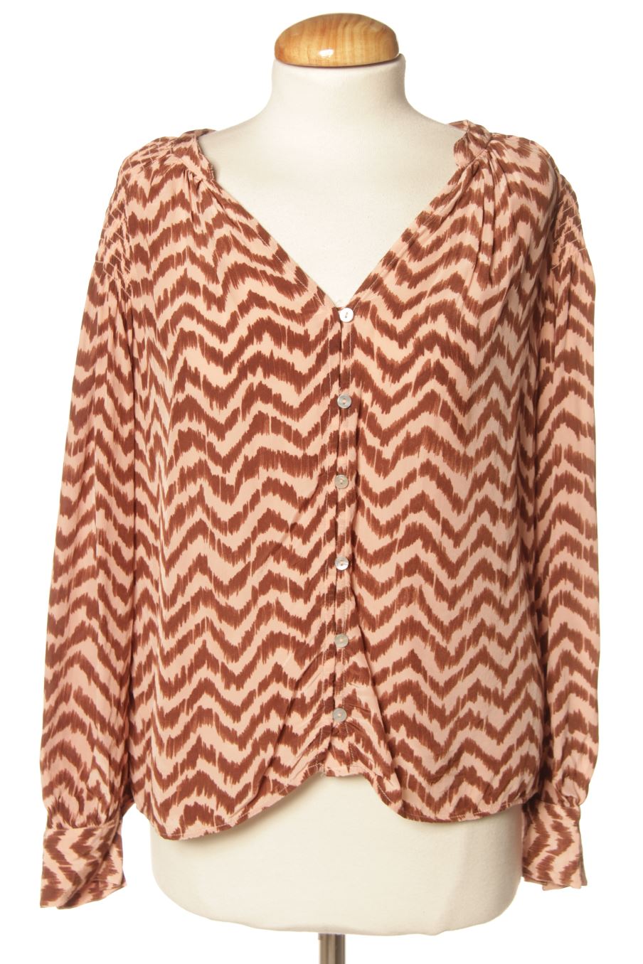 Langärmelige Bluse von Mango Größe S, Farbe Gestreift, für