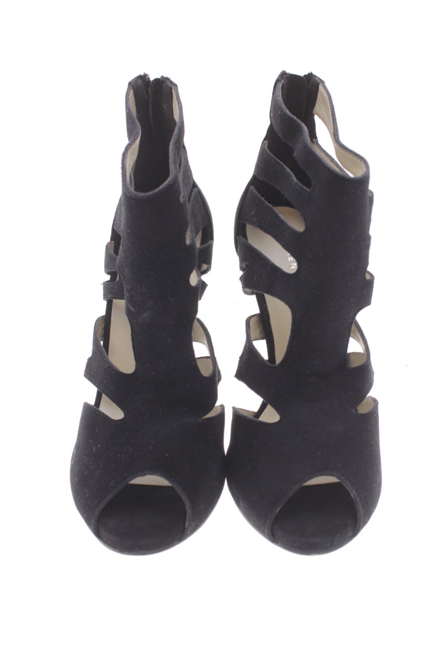 Sandalias tacon de KAREN MILLEN de la talla 38, de color negro de