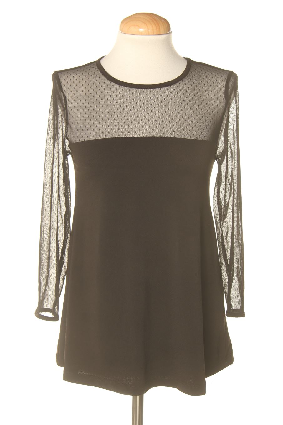 Blusa de manga larga de Stradivarius de la talla S, de color negro