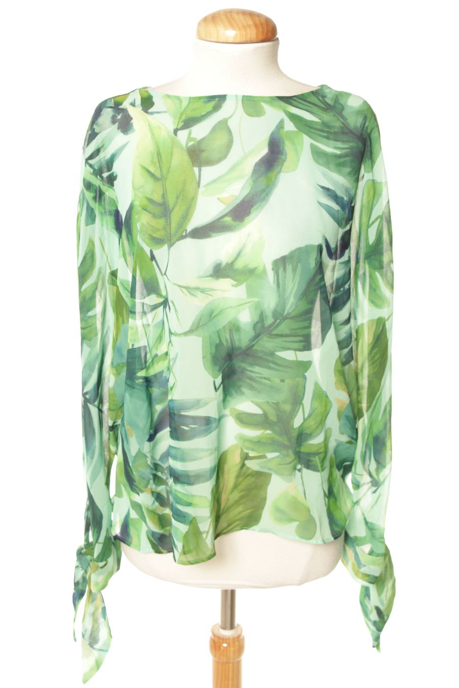 Blouse à manches longues Zara de la taille S, de couleur vert