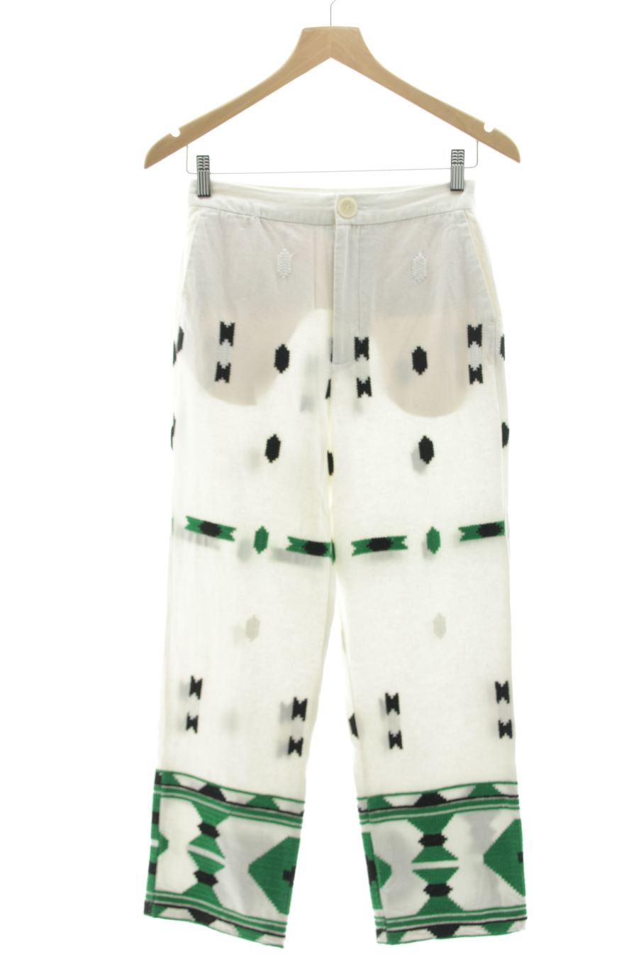 Pantalon Zara de la taille S, de couleur blanc