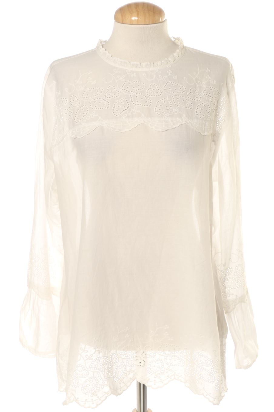 Blouse à manches longues Sfera de la taille XL, de couleur blanc