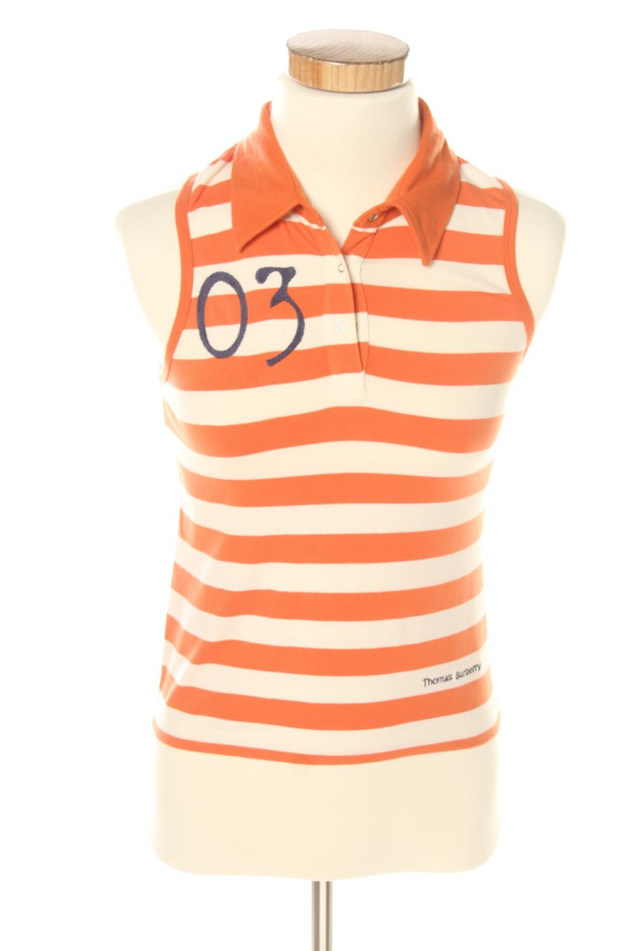 Polo sin mangas de Thomas Burberry de la talla S, de color rayas