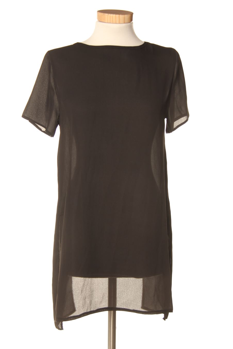 Blusa de manga corta de van der rock de la talla S, de color negro