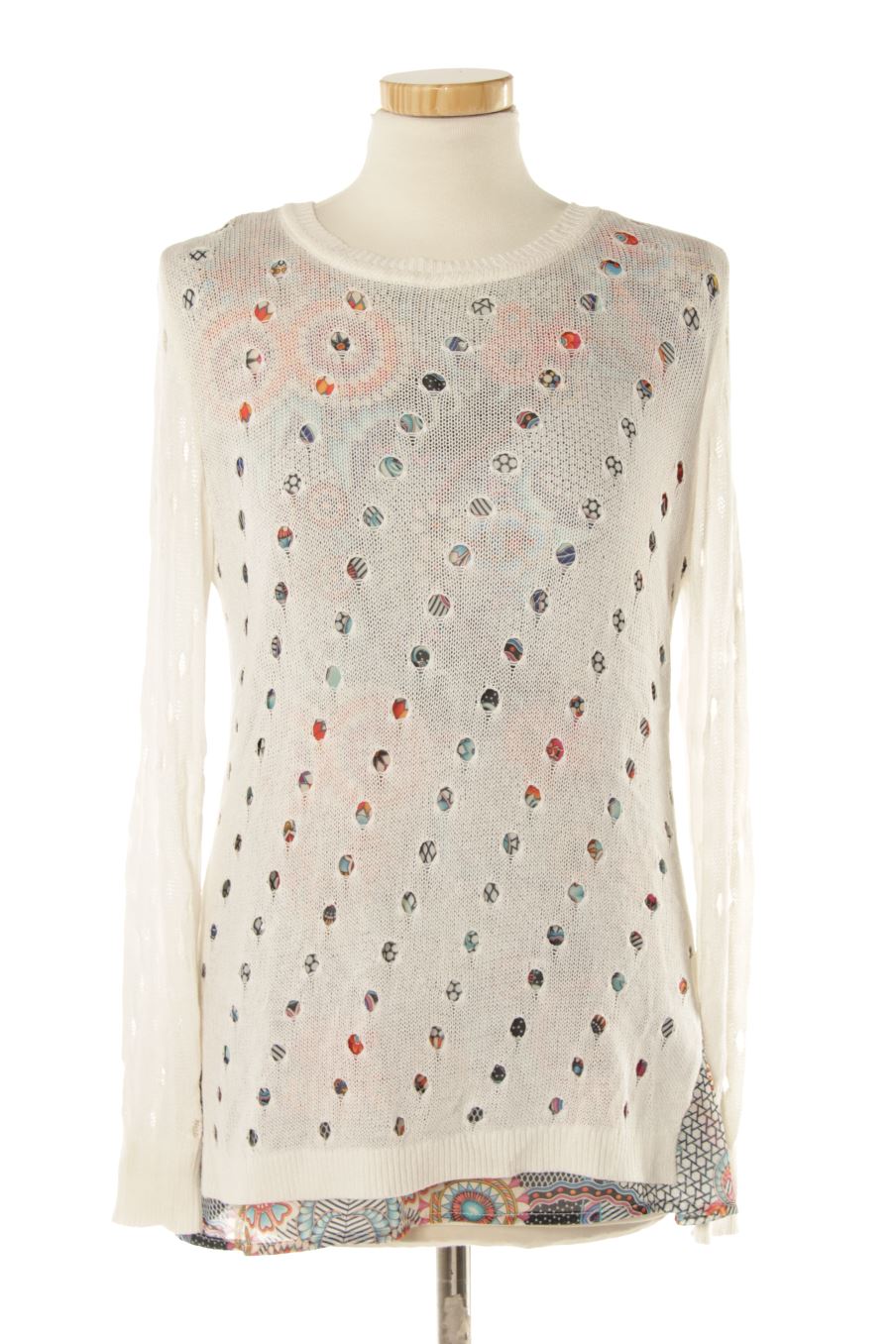 Pullover von Desigual Größe L, Farbe Weiss, für