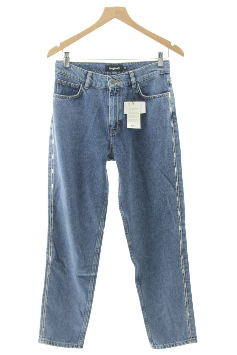 Jeans Desigual de la taille 38, de couleur bleu de denim