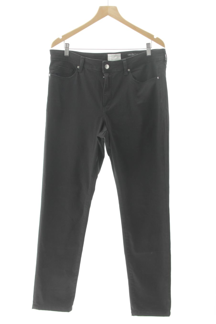 Vaquero de Violeta (by Mango ) de la talla 50, de color negro de ropa vaquera