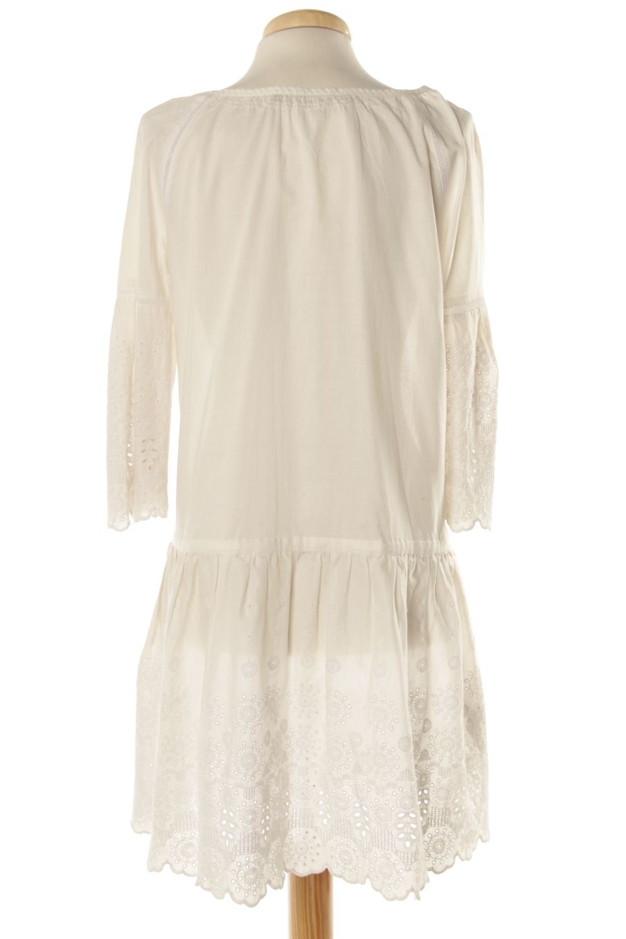 Robe casual Comptoir des Cotonniers de la taille 38, de couleur blanc