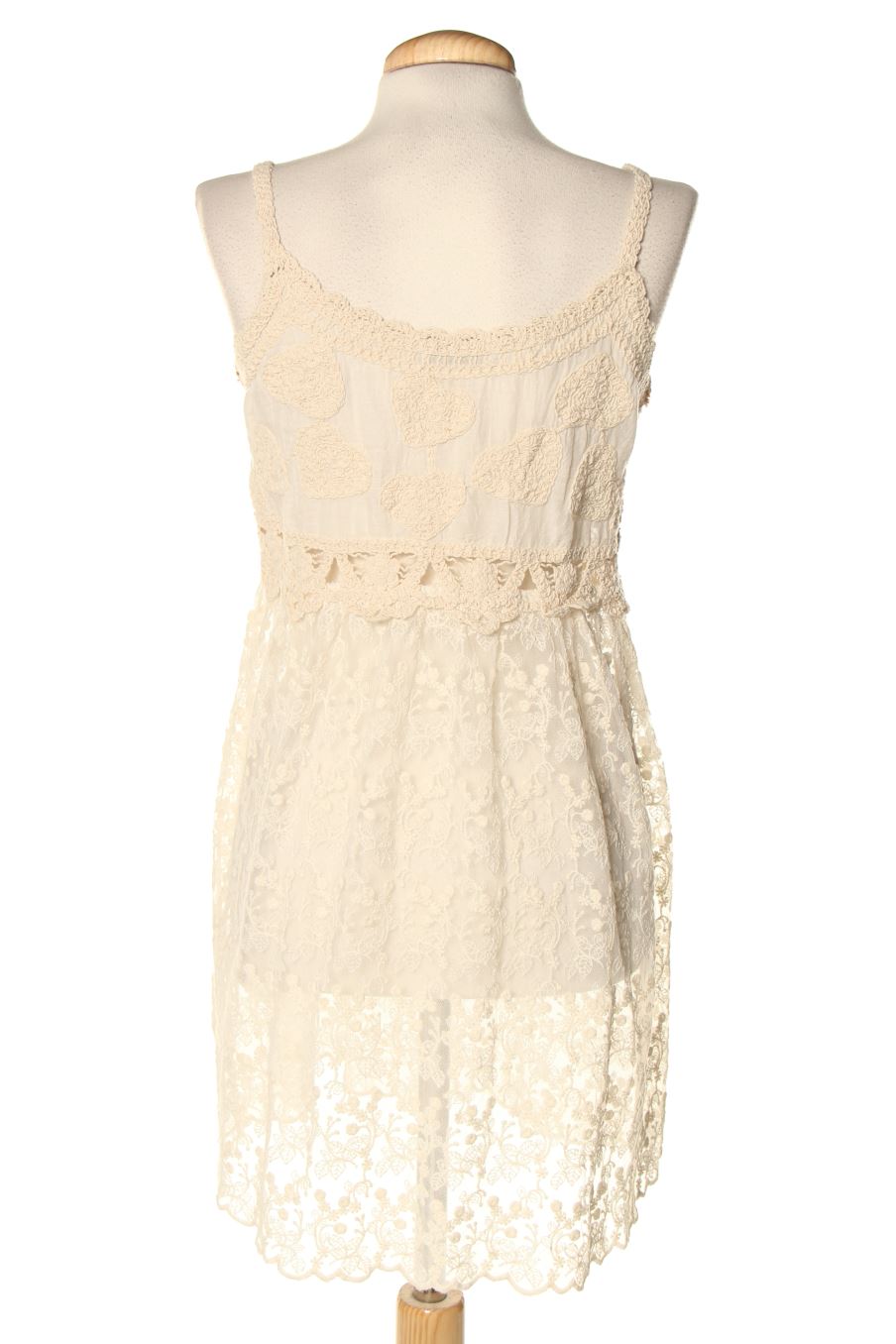 Vestido casual de mirada de la talla S, de color beige