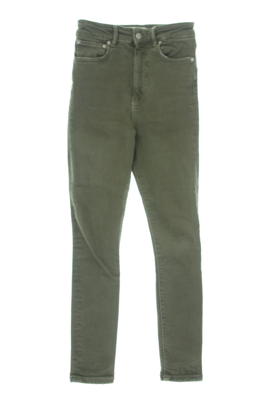 Vaqueros de Zara de la talla 34, de color verde de ropa vaquera