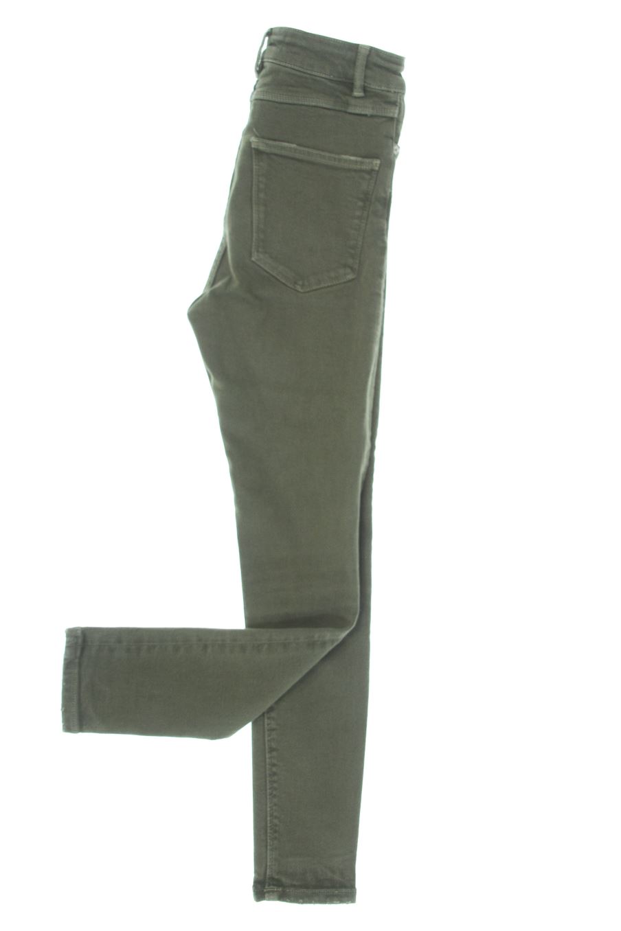 Vaqueros de Zara de la talla 34, de color verde de ropa vaquera