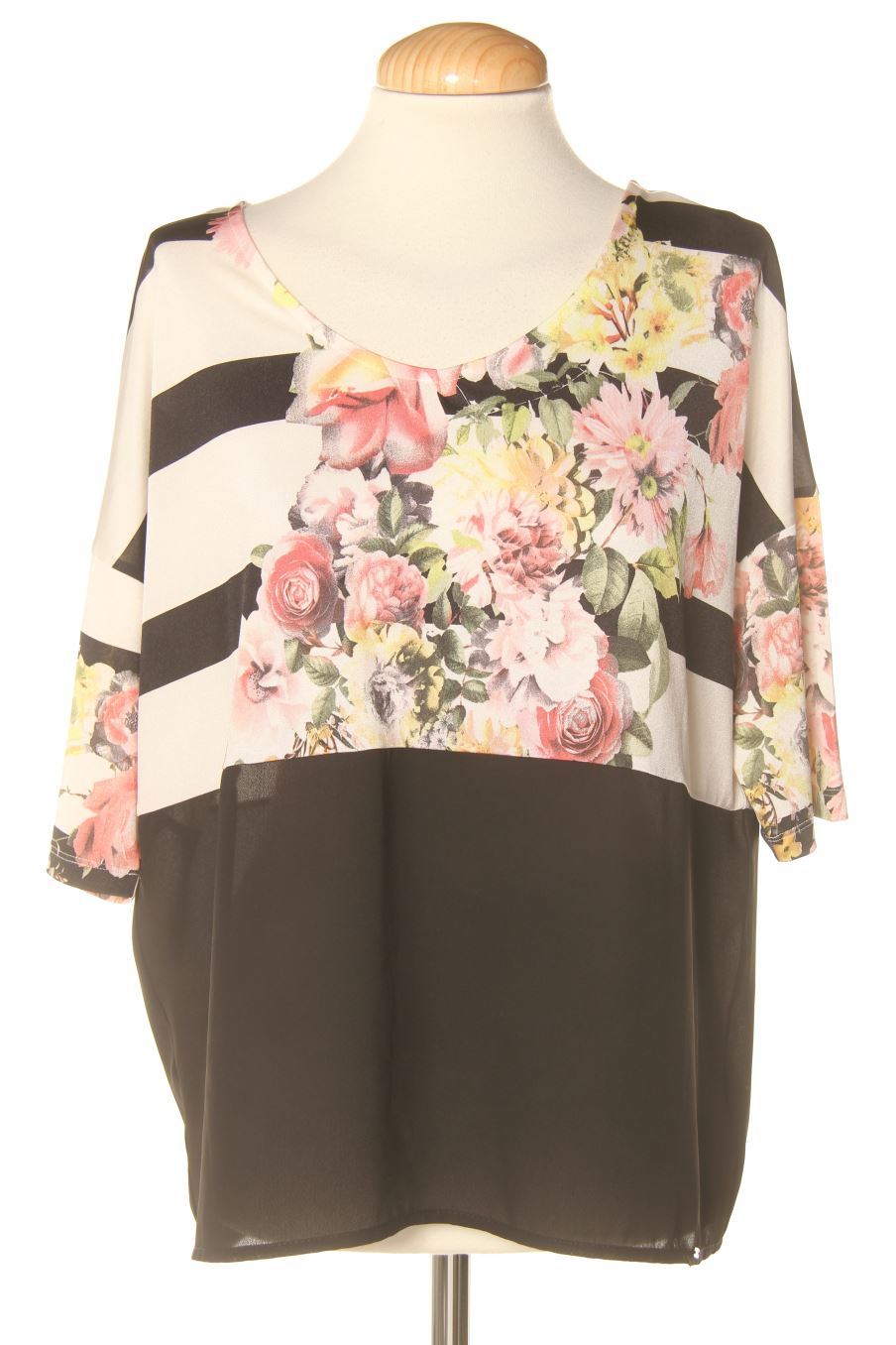Kurzärmelige Bluse von Ferrache jeans Größe S, Farbe Geblümt, für