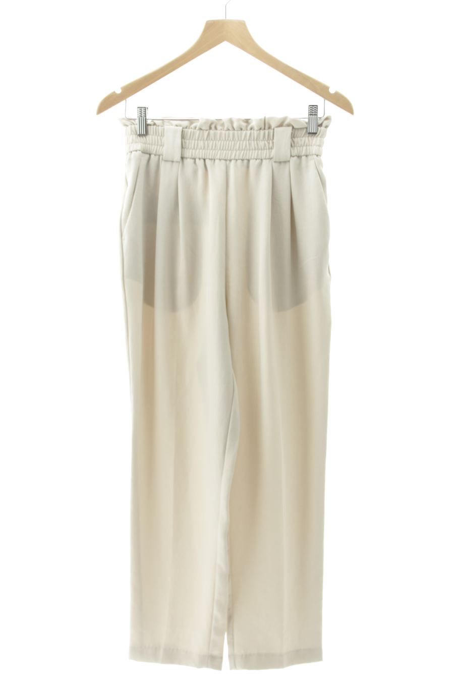 Pantalon Casual Zara de la taille S, de couleur blanc
