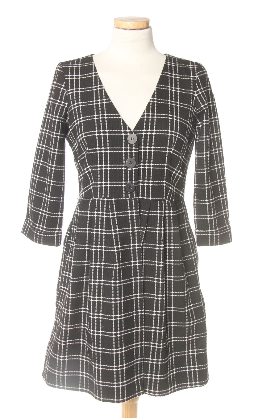 Robe casual Trafaluc de la taille XS, de couleur carreaux