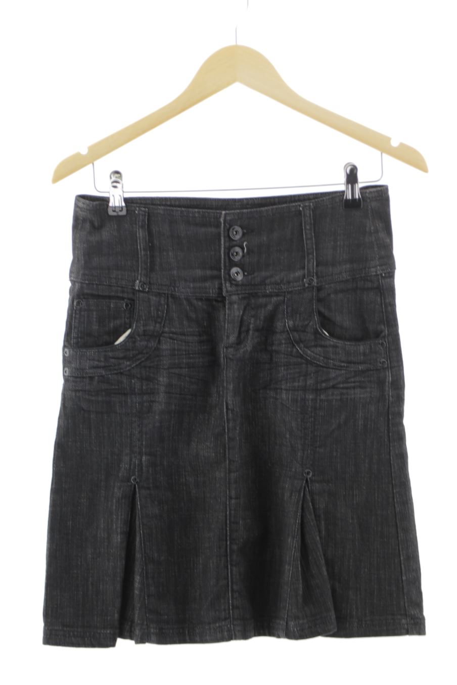 Jupe Stradivarius de la taille 34, de couleur noir de denim
