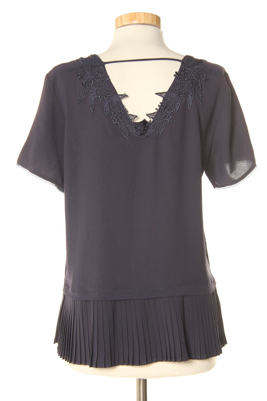 Blouse à manches courtes Grace&Mila de la taille M, de couleur bleu marine
