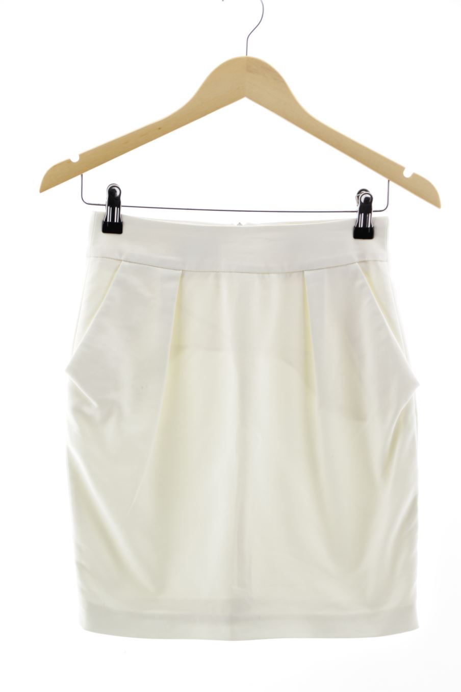 Faldas de Zara de la talla XS, de color blanco