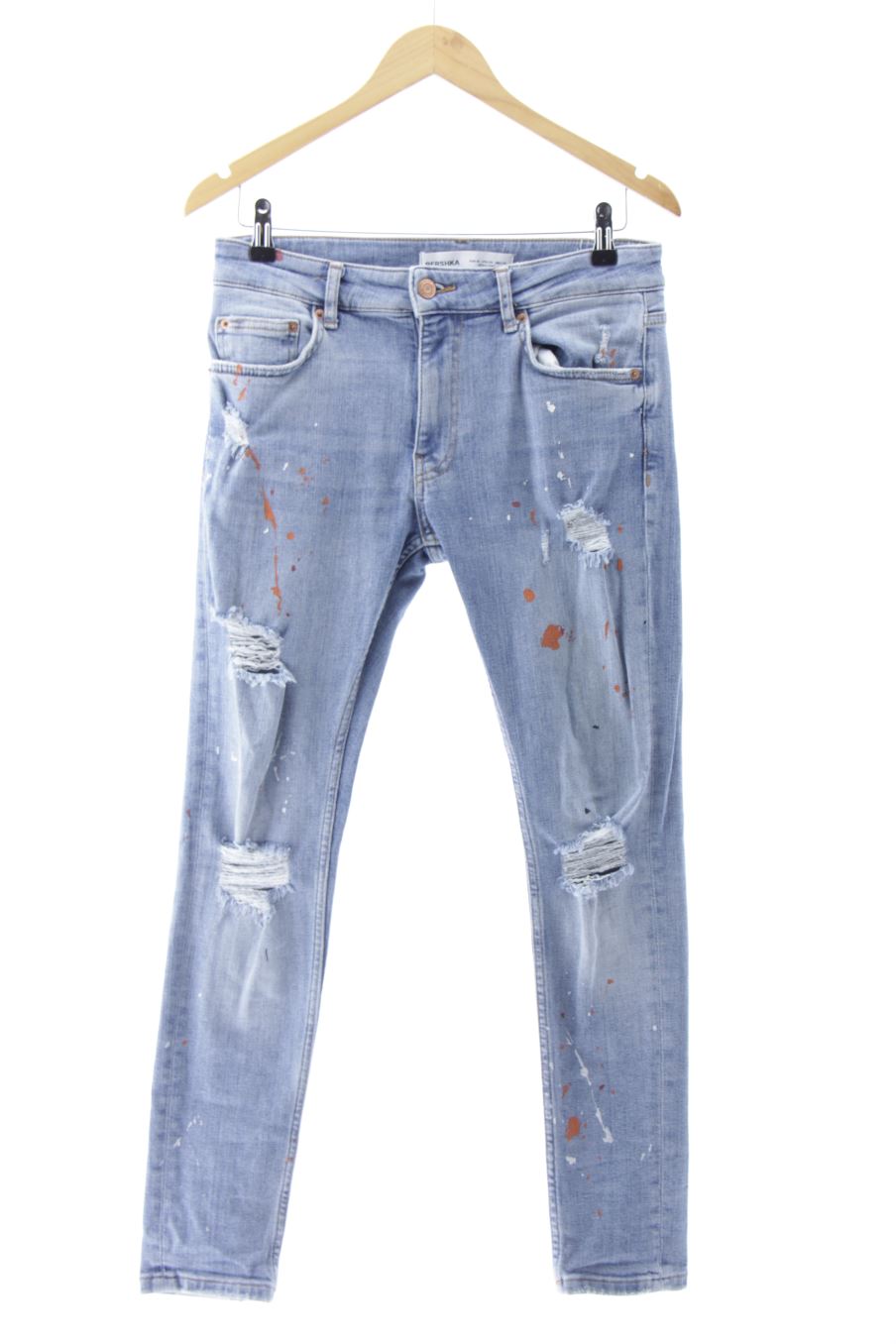 Jeans Bershka de la taille 36, de couleur bleu de denim